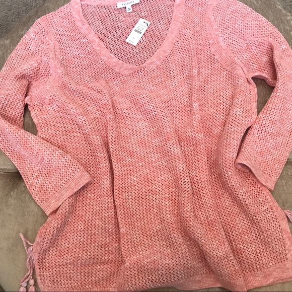 Pink Talbots mesh sweater - Picture 2 of 7